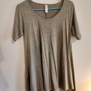 Heathered Olive Green Classic Tee Tunic Top - Women's